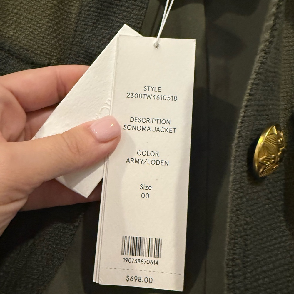 NWT Veronica Beard Sonoma Jacket in Army & Loden - Picture 3 of 6